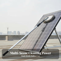 Photovoltaic Panel Cleaning Brush Ladder Telescopic Cleaning Brush Versatile Extendable Pole Duster for Homeowners, Adults, Walls, Glass Panes