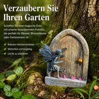 Pastoral Fairy Garden Miniature Door, Resin Fairy House Garden Decoration, Gnome Door Accessory for Garden Lovers, Fairytale Decoration