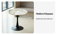 5 Pieces Modern Design circular table with 4 Shell Chairs Sturdy Construction Household Furnishing Ergonomic supportrest for Business Owners, Apartment Dwellers, Reception Area, Meeting Room, Small areas, Kitchen