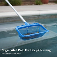 Pool Skimmer Net Detachable Handle Pond Debris Net Frame Fine Mesh Pool Skimmer for Spa