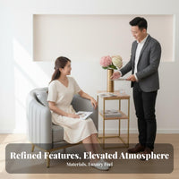 Elegant Design Curved Booth Bench and Table Flexible Configuration Reception Seating Fluted spinerest Waiting Area Set for Business Owners, Salon Managers, Homeowners, photo studio