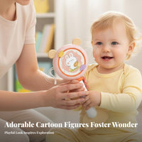Early Music Exploration Pellet Drum perceptual Development Handheld rattle Easy to Play Infant Toy Hand-visual Coordination Training for Infants, young children, play period, Nursery, Home Use, portable