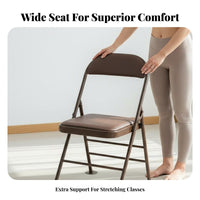 Foldable Iyengar Exercise Chair Heavy Duty Iyengar Auxiliary Chair Anti-Slip Feet Exercise Stretching Stool Stable and Secure for Beginners, Seniors, Home Gym