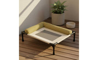 Raised Pet Bed with Bolster Washable Raised Dog Cot Breathable Cat Bed with Bolster for Outdoor