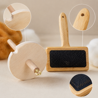 D&D Hand-cranked Yarn Twister for DIY Wool Blending, Cat Dog Scarf Knitting Tool, Solid Wood Manual Yarn Winder