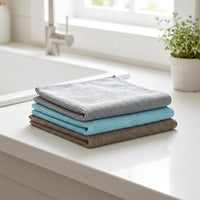 40x40 cm Microfibre Cloth, Streakless Glass Cleaning, Lintless Cleaning Cloths, Premium Microfibre with Hemmed Edges