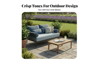 3 Pieces Nordic Design 3-Piece Woven Seating Group Weatherproof Outdoor Furniture Long-Lasting Frame Patio Set Thick Cushions Included for Couples, Apartment Dwellers, Homeowners, Garden, Backyard, Balcony, Porch