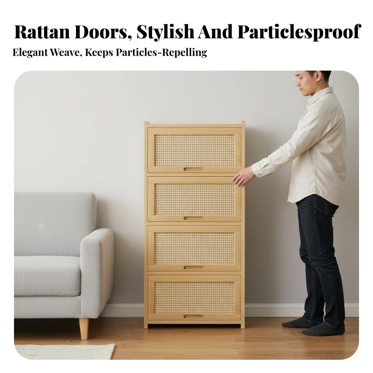 Large Capacity Tall Shelving Unit with Cabinet Rounded Corners Floor-Standing Hutch with Doors Farmhouse design storage unit for Book Lovers, Office Workers, Homeowners, Living Room, Bedroom