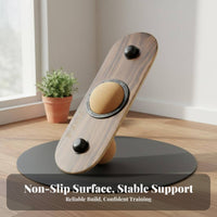 Balance Board Anti-Slip Surface Rotating Wobble Board Sturdy Construction 360 Degree Balance for Snowboarders, Office Workers, Home Gym