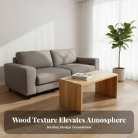 Modern Minimalist design Rectangular Floor Desk Retro Look Coffee Table Low silhouette Household Furniture Multi-Functional for Small Space Dwellers, Students, Homeowners, Living Room, Bedroom, Dorm Rooms, Bay opening