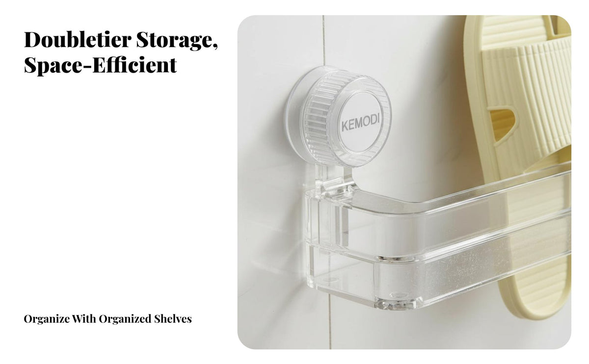 Drilldrillless Installation Suction Cup Slipper Rack Drainage Design Bathroom Accessory Washable and Reusable Wall Organizer for Renters, Homeowners, Families, Toilet, Shower Room, Entryway