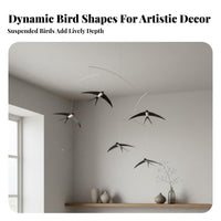Dynamic Balance Balancing Bird Mobile Minimalist Design Flying Bird Mobile Elegant Design for Homeowners, Parents, Living Room, Study