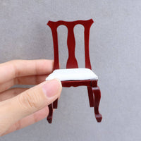 5 Pieces Dollhouse Dining Table and Chairs Ready to Use Dollhouse Dining Set Wood Miniature-Home Decor