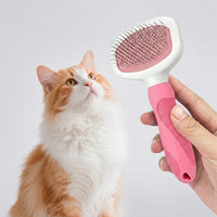 Cat Brush and Pet Hair Remover for Dog Grooming, Professional Dog Brush with Wire Pins and Handle, Detangling Comb for Long-Haired Cats, 1 Pack