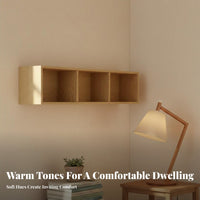 Wall-Mounted Cubby Shelf Japanese Design Multi-Compartment Wall Organizer