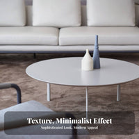 Light Luxury cream Drum Table Minimalist Modern & aesthetic Living Room Furniture Round Top Home Furnishing Creamy appearance for Apartment Dwellers, homeowners, Interior Design devotees, Small areas, Lounge Area, Bedroom