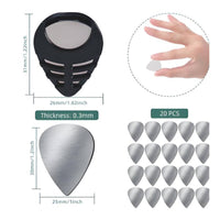 Includes Storage Case Thin Metal Guitar Picks Long-Lasting Stainless Steel Guitar Pick Set Bright Tone Stainless Steel Plectrums Special Sound Quality