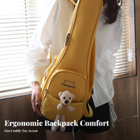 Adjustable Shoulder Straps 23 Inch Ukulele Case Portable Padded Ukulele Backpack Lightweight for Beginners, Kids, Travel, Outdoor, Concerts