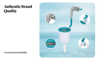 Molded Plastic Clamp-on Pool Skimmer Pool Surface Cleaner Debris Basket Skimmer Hose-Connected