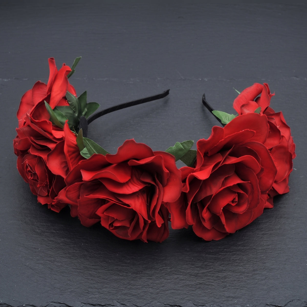 Rose Headband Elegant Rose Flower Crown Decorative Artificial Flower Headband for Women, Cosplayers, Festivals, Photo Shoots, Halloween