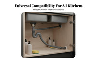 Kitchen Sink Drain Pipe Set Easy Installation Universal Sink Drain Assembly Leak Unobstructed Space Saving for Laundry Room