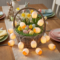 Easter Egg String Light Cool-to-Touch Light-Emitting Diodes Easter Battery Operated Bunny Fairy Lights for Kids, Party Planners, Indoor, Bedroom