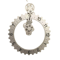 Wall Clock Focal Point Vintage-Gear Timepiece 3D Effect Home Decor for Office
