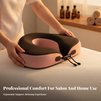 Slow-Rebound Memory Foam Massage Table Face Cushion Ergonomic Design Face down Pillow Removable Washable Cover for Home Users, Spas