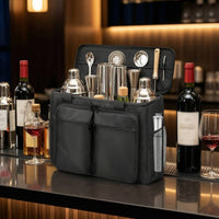 Organized Bartender Bag Padded Bartender Bag with Shoulder Strap Compact Carrying Case Easy Access for Bartenders