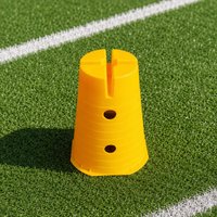8 Pack Steppable Cones, Football Cones for Agility Training, Mini Flat Top PE Sports Cones, High Visibility Cones for Garden Agility Courses