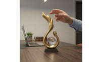 Luxury Art Decorative Piece Original Design Modern Art Sculpture Gold Abstract Figurine Luxurious Feel for Entranceway