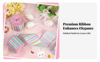 Pastel Easter Ribbon Easy to Shape Pastel Wired Ribbon Sturdy for DIY Enthusiasts, Home Decor Enthusiasts, Holiday Decoration, Crafts, Gift Wrapping