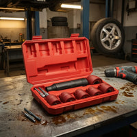 9 Pieces Rust Removal Brush Kit Complete Wheel Hub Cleaning Brush Set Heavy-Duty Wheel Stud Cleaning Kit for Mechanics, Auto Detailing