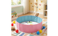 Stitched Panels Foldable Play Pool Round Indoor Play Pool Enclosed for Children, Kids