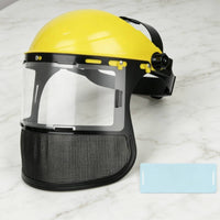 Wire Mesh Face Guard Clear Vision Mower Face Guard Lightweight Hard Hat with Mesh Visor for Gardening