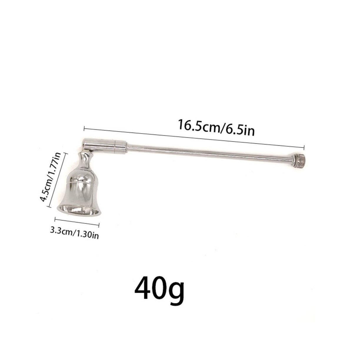 Metal Construction Candle Snuffer Pivoting Head Long Handle Flame Snuffer Reduces Smoke Wick Extinguishing Tool Elegant Design for Restaurants