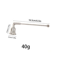 Metal Construction Candle Snuffer Pivoting Head Long Handle Flame Snuffer Reduces Smoke Wick Extinguishing Tool Elegant Design for Restaurants