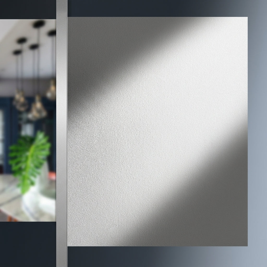 Window Film Privacy for Home Office, Frosted Geometric PET Material, Bathroom Window Stickers, Modern Minimalist Window Frosting Film 150cm Width