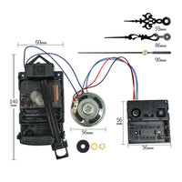 Speaker Included Timepiece Movement Accessory Kit Wired Hourly Chime Movement Kit Mounting Rings Timepiece Parts Black