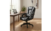 Reclining Office Chair Height-Adjustable Reclining Desk Chair Headrest for Computer