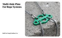 Even Force Distribution 8-Hole Anchor Plate High-Strength Aluminum Alloy Climbing Rope Divider Lightweight Multi-Anchor Rigging Plate Long-Lasting for Rock Climbers, Mountaineers, Arborists, Mountaineering, Work at Height, Rescue Operations, Caving