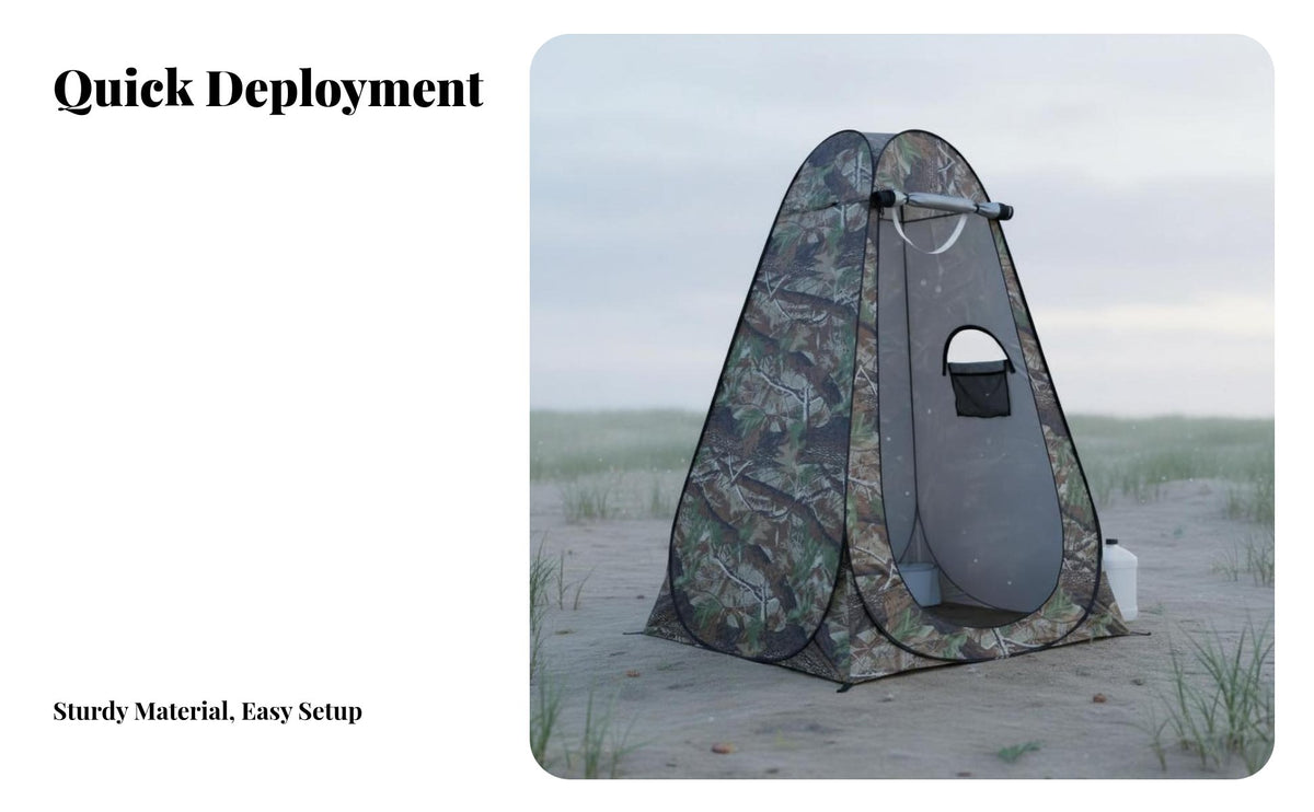 Multi-Purpose Portable Shower Tent Waterproof Camping Shower Tent Spacious Interior Outdoor Changing Room Windproof for Beachgoers, Families, Travelers, Outdoors, Beach, Fishing, Road Trips