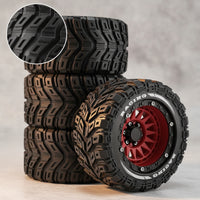 4 Pieces RC Tire and Wheel Assembly Multi-Spoke Parts Strong for Trail Use