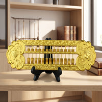Abacus with Display Stand Gold-Colored Decorative Abacus Engraved Desk Decor for Office