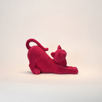 Stretching Cat Figurine Decorative Lounging Cat Statue Home Decor for Simple Decor Lovers, Living Room