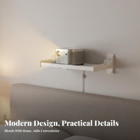Easy Installation Display Device Wall Mount Space Saving Floating Display Device Shelf Detachable Design Floating Electronics Shelf Sturdy Construction for Renters, Students, Bedroom, Bedside, Living Room