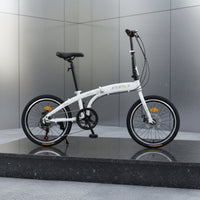 20 Inch Folding Bike Adjustable Handlebar Portable Commuter Bicycle for Adults