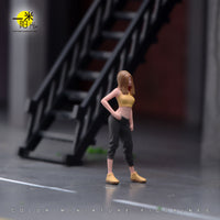 One Meter Sunshine 1/64 Scale Resin Miniature Figure of Woman with Hands on Hips