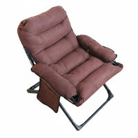 Foldable Design Padded Folding Recliner Adjustable Backrest Reclining Chair No Assembly Required Lounge Furniture Soft Cushioning for Students, Young Adults, Dormitory, Balcony, Living Room, Home Office