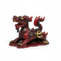 Glossy Dragon Tea Pet Decorative Resin Tea Pet Vivid Mythical Beast Figurine Traditional for Collectors